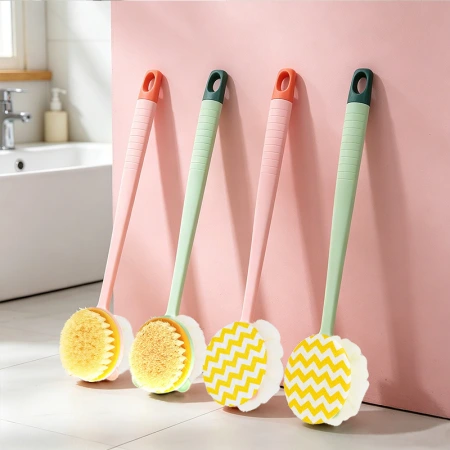Two-in-one double-sided bath brush, bath ball, long-handled soft-bristled bath brush, bath towel, bath brush, back scrubbing brush, mud scrubbing brush Two-in-one double-sided bath brush, bath ball, long-handled soft-bristled bath brush, bath towel, bath brush, back scrubbing brush, mud scrubbing brush